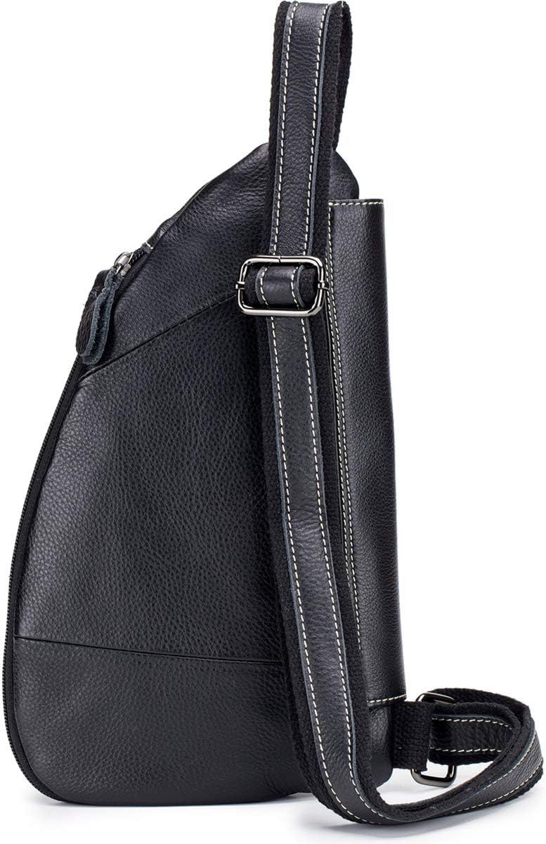 Anti-theft Sling Bag Travel Crossbody Shoulder Genuine Leather Chest Bag