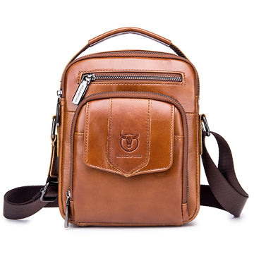 Genuine Leather Ipad Messenger Bag Crossbody Satcel Sturdy Handbag