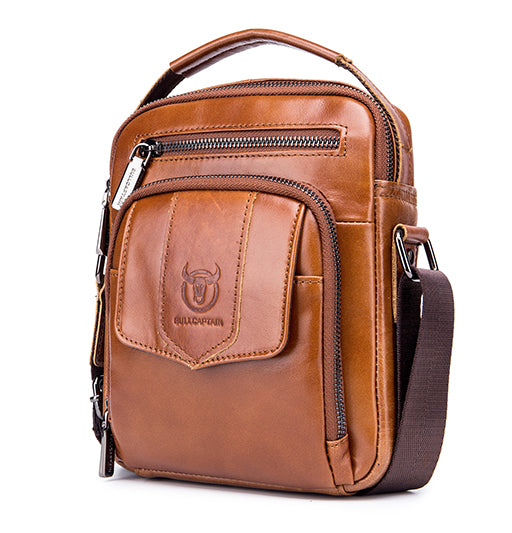 Genuine Leather Ipad Messenger Bag Crossbody Satcel Sturdy Handbag