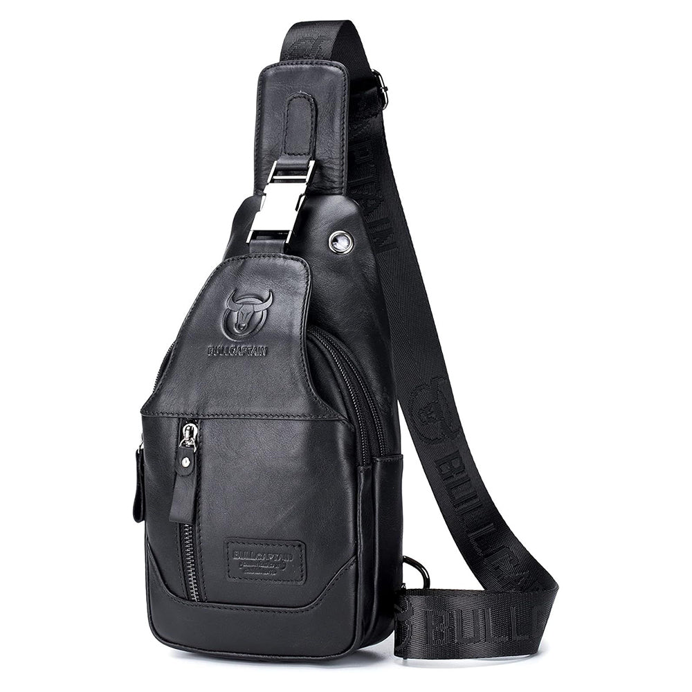 Genuine Leather Men's Sling Shoulder Bags Crossbody Chest