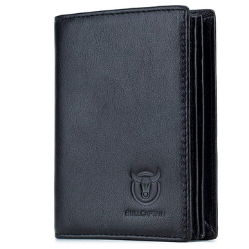 Men Large Capacity Genuine Leather Bifold Wallet Credit Card Holder