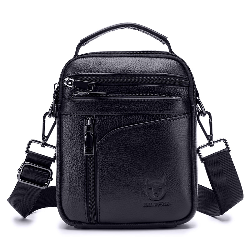 Men Leather Messenger Bag Shoulder Crossbody Small Vintage Handle Handbag