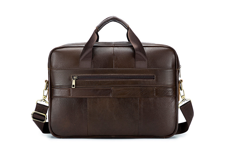 Men's Genuine Leather Handmade Briefcase Shoulder Messenger Laptop Bag