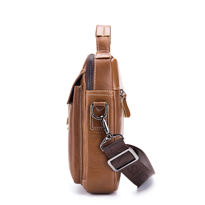 Men's Genuine Leather Shoulder Bag Messenger CrossBody Satchel Travel Bag