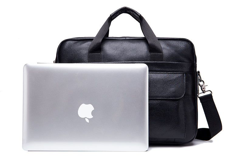 Men's Leather 15.6" Laptop Bag Briefcase Busines Shoulder Bag Handbag