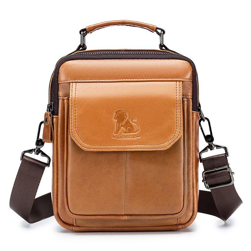 Men's  Leather Purse Shoulder Bag Small Crossbody Messenger Bags for Work