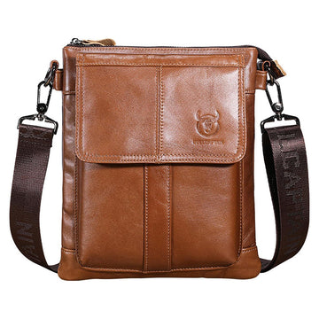 Men's Leather Sling Shoulder Crossbody Bag Messenger Outdoor Business Bag