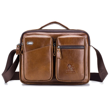 Men's Shoulder Bag Leather Shoulder Multifunctional Vintage Messenger Bag