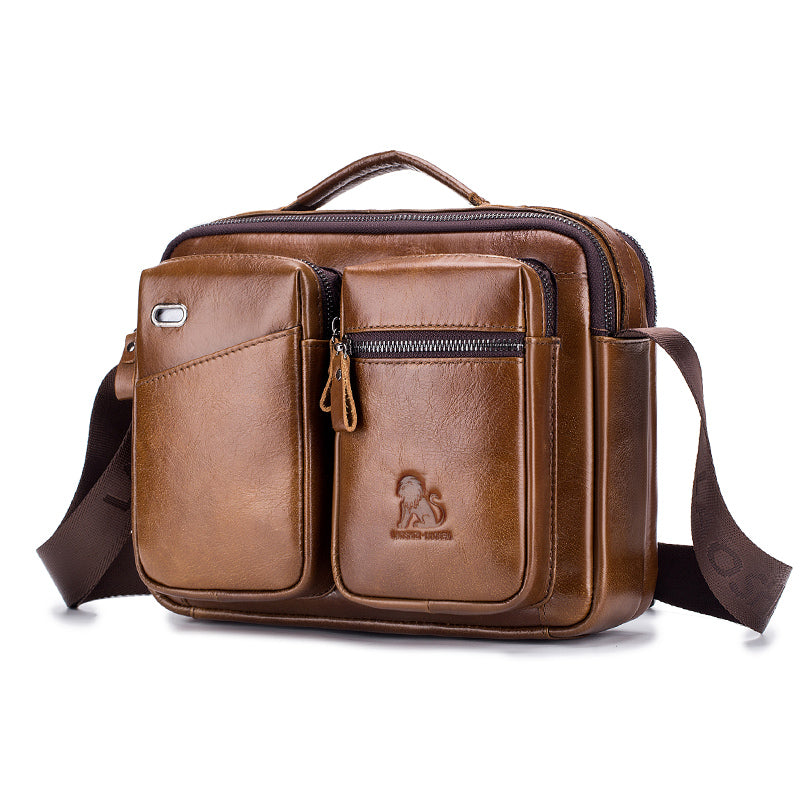 Men's Shoulder Bag Leather Shoulder Multifunctional Vintage Messenger Bag