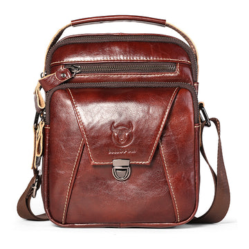 Mens Leather Messenger Bags Vintage Shoulder Crossbody Satchel Handbag Brown