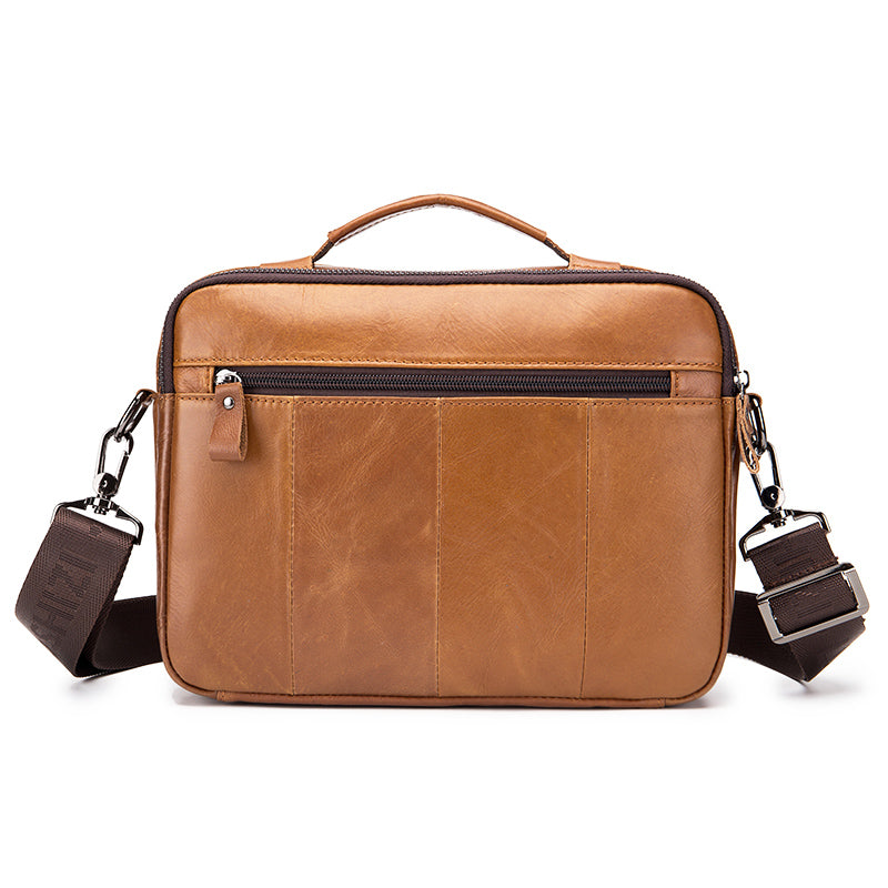 Mens Messenger Bag Vintage Waterproof Leather Laptop Retro Office Briefcase